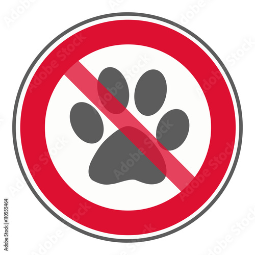 Schild Verbot Tiere