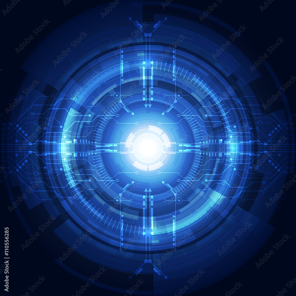 Abstract futuristic digital technology background. Illustration Vector