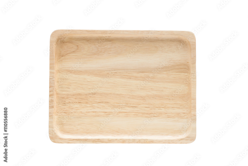 Close up empty flat wooden dish isolated on white background,with clipping path Close up empty flat wooden dish isolated on white background,with clipping path