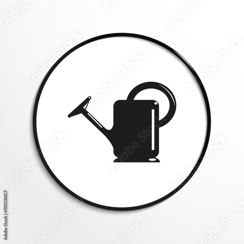Garden watering can. Vector icon.