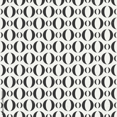 Geometric line monochrome abstract hipster seamless pattern with round. Сircle. Wrapping paper. Scrapbook. Stripes. Vector illustration. Background. Graphic texture. Design, wallpaper. Constructionism