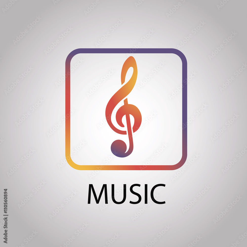 Obraz premium Note abstract isolated on a white backgrounds, vector illustration