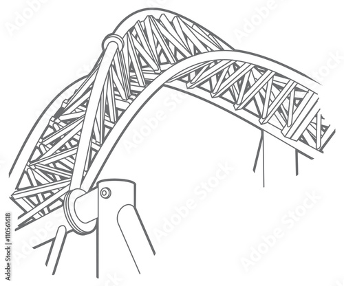 Vector construction metal frame 