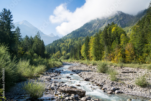 Stillach River in Autumn colors / Bavaria