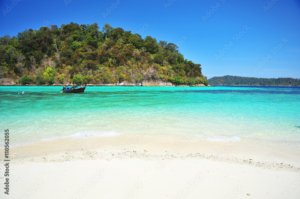 Beach on Tropical Islands at Summer Season