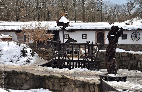 rurally farmhouse in winter