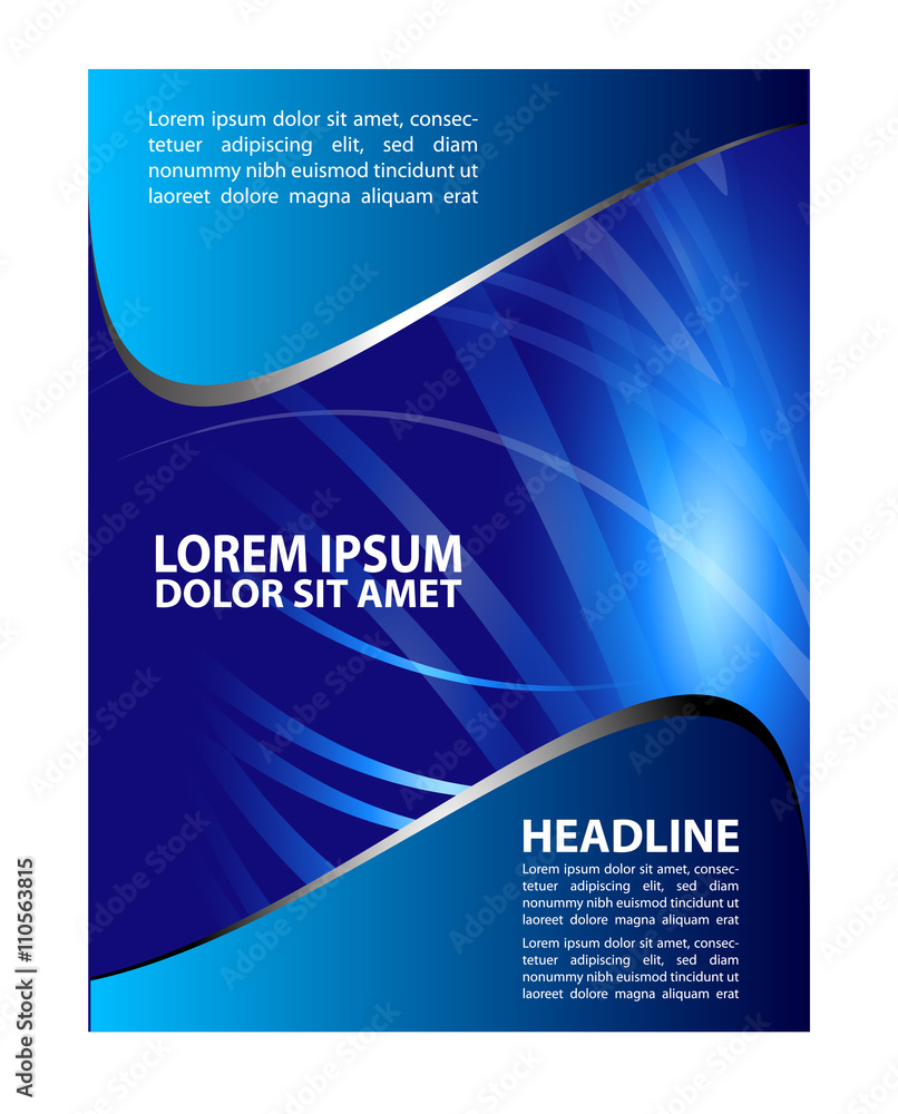 Naklejka premium flyer, brochure or magazine cover template 