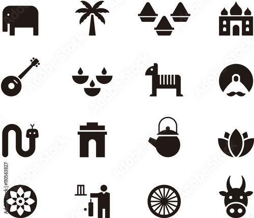 INDIA glyph icons