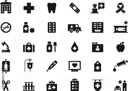 HOSPITAL & MEDICAL glyph icons