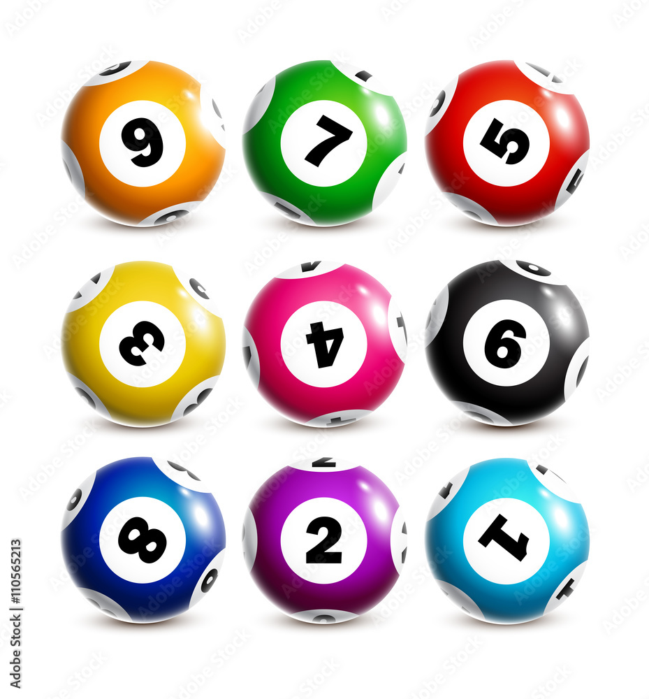 Colorful lottery balls isolated on white background. Colorful lottery balls isolated on white background.
