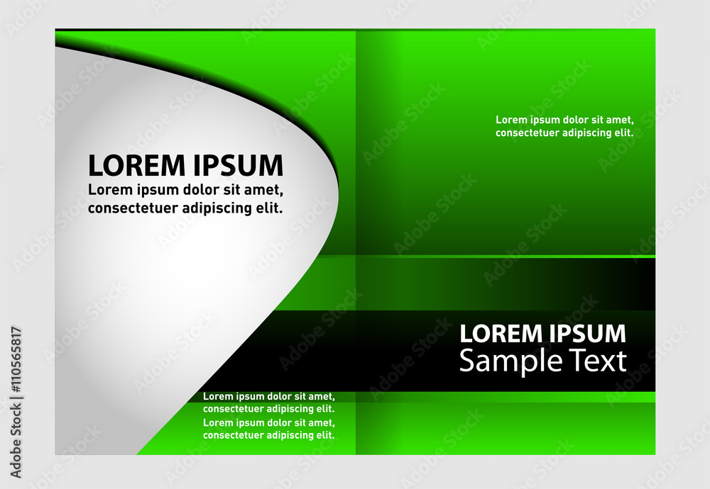 Obraz premium green brochure template 