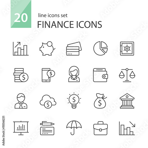 Finance icons.