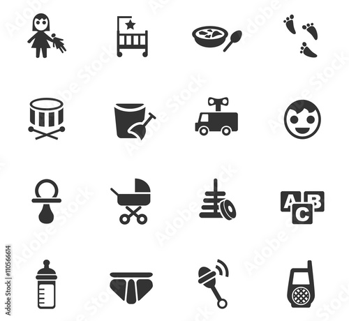baby icon set