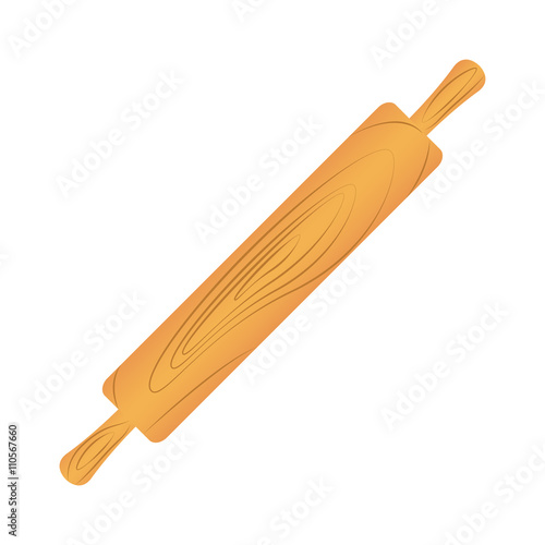 Flat icon rolling pin. Vector illustration.