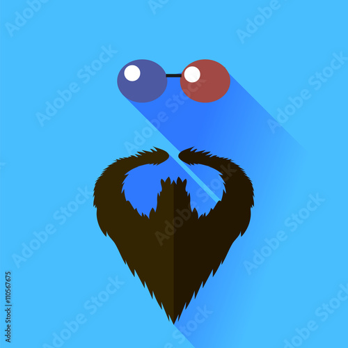 Glasses and Beard Isolated
