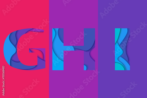 Letter GHI template