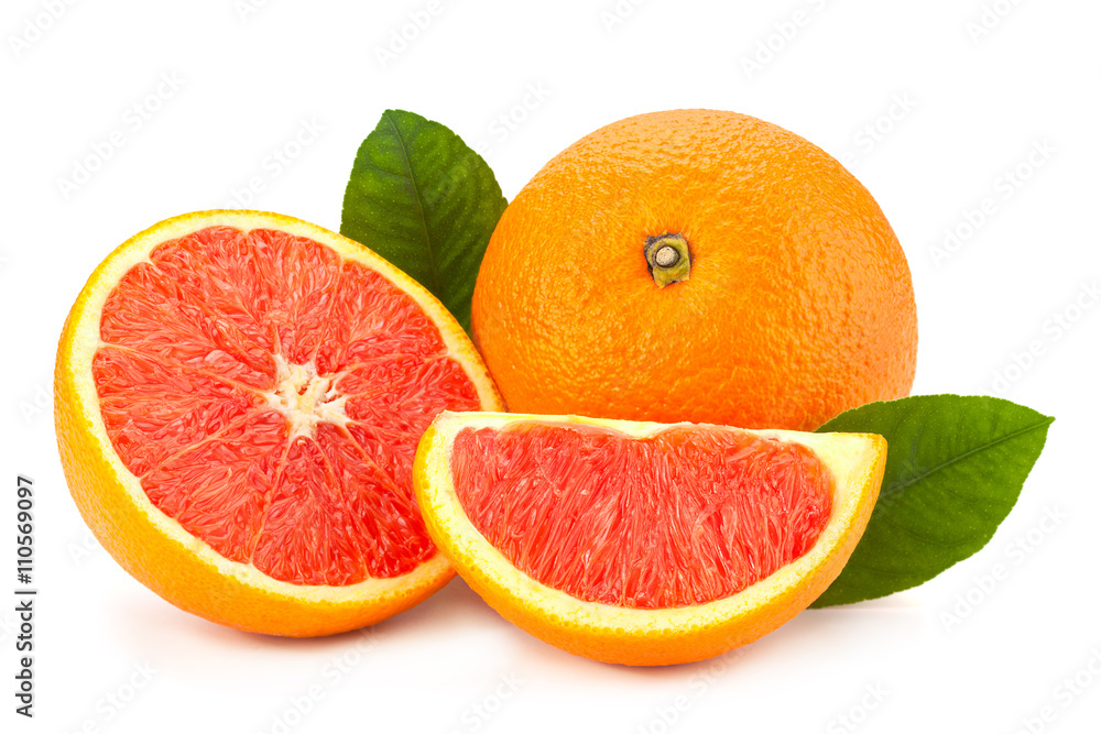 Red orange citrus on white Red orange citrus on white