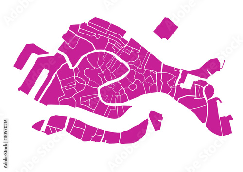 Plan des canaux de Venise