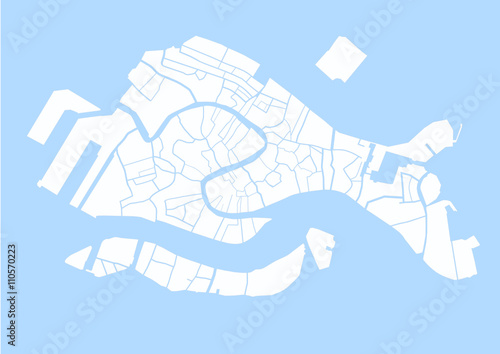 Plan des canaux de Venise