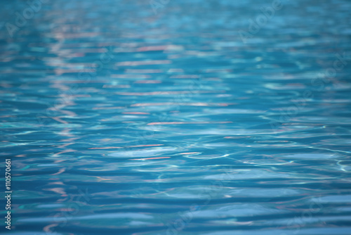 Closeup water in swimming pool, Selective shallow dept of field