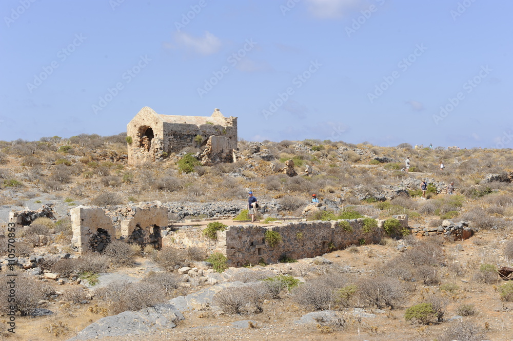 Ruiny twierdzy na wyspie Gramvousa, Kreta - Grecja