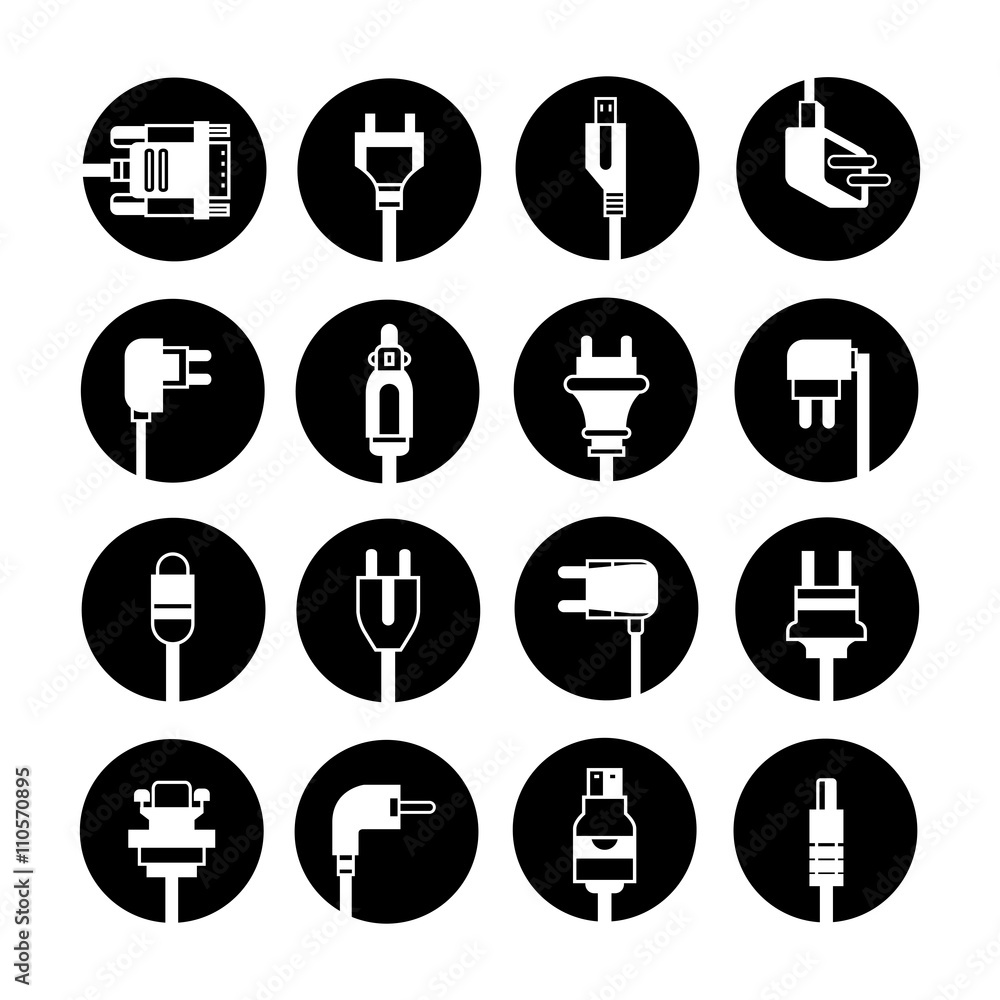 electric plug icons electric plug icons
