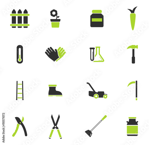 Garden tools simply icons