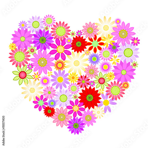 Fototapeta Naklejka Na Ścianę i Meble -  Floral Heart