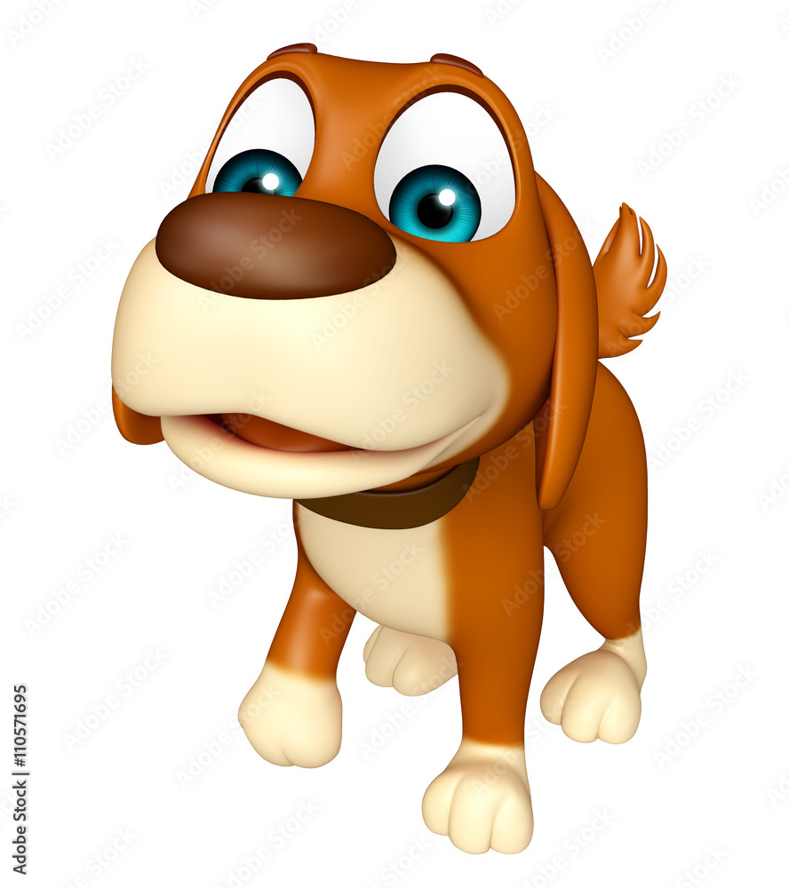 Naklejka premium fun Dog funny cartoon character