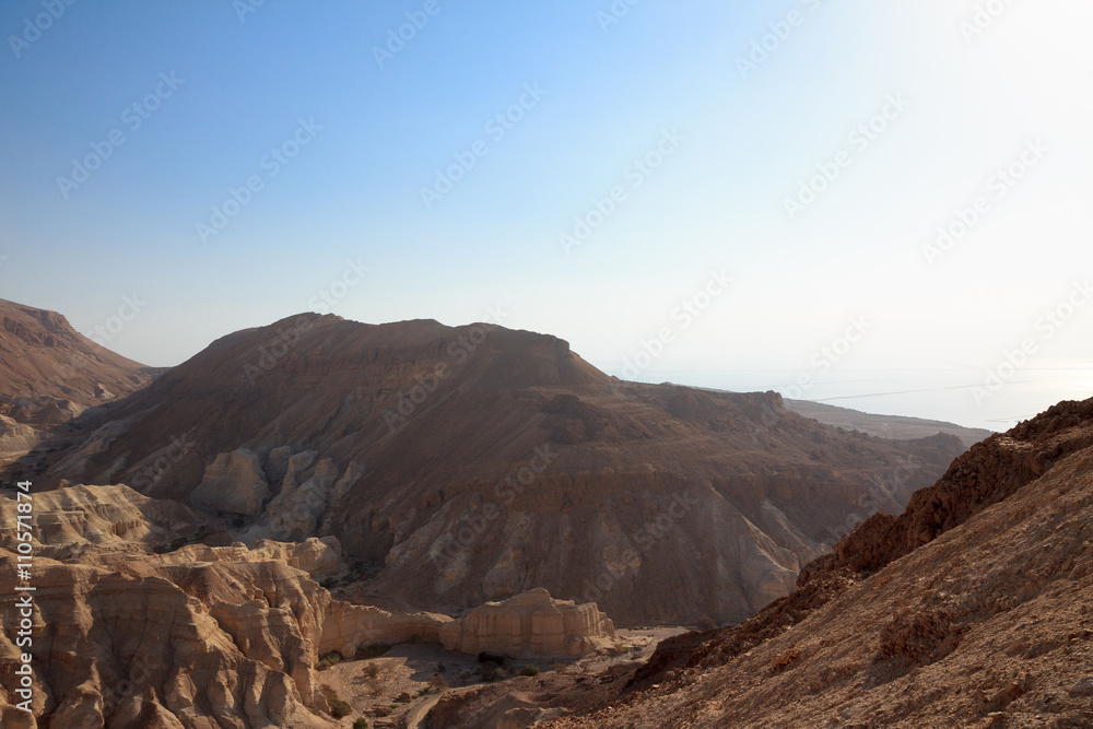 Negev desert. mountain and sky