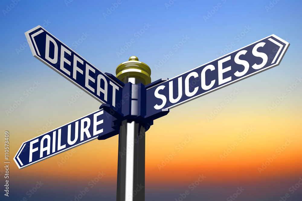 Fototapeta premium Crossroads sign - struggle concept