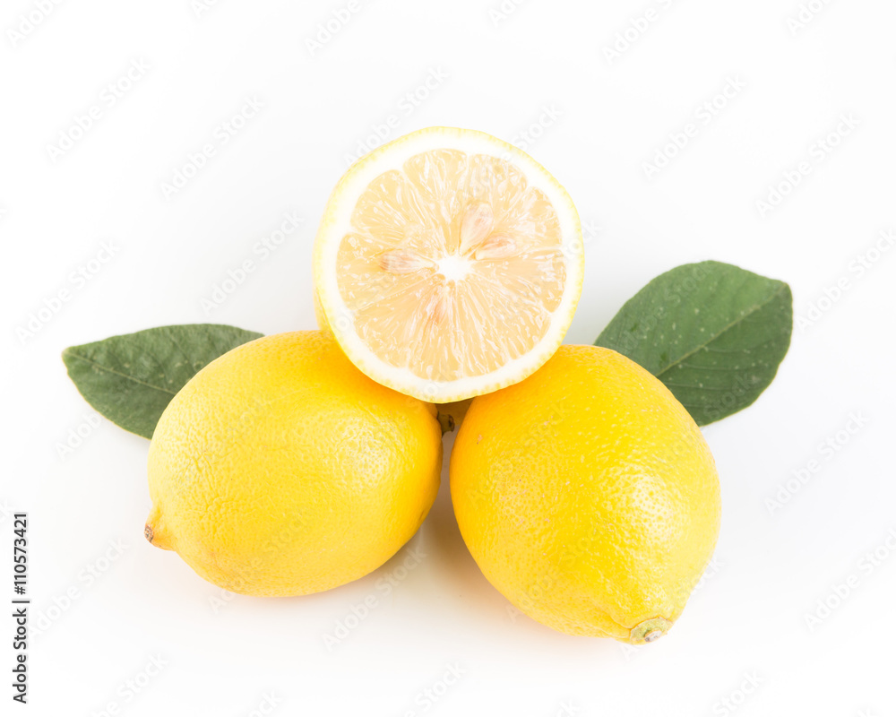 Lemon isolated on white background. With clipping path