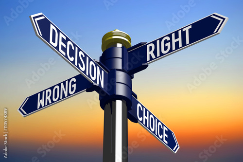 Crossroads sign - choice concept