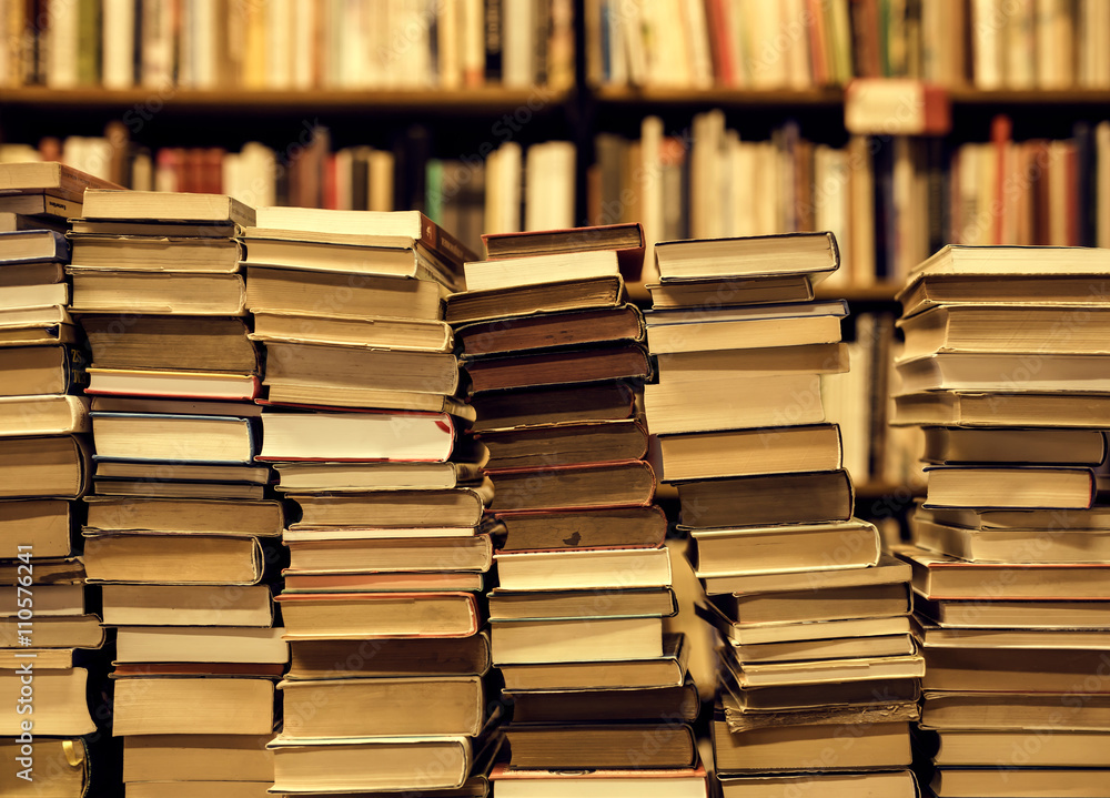 used books in second-hand bookshop used books in second-hand bookshop
