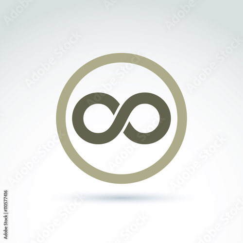 Vector infinity icon isolat...