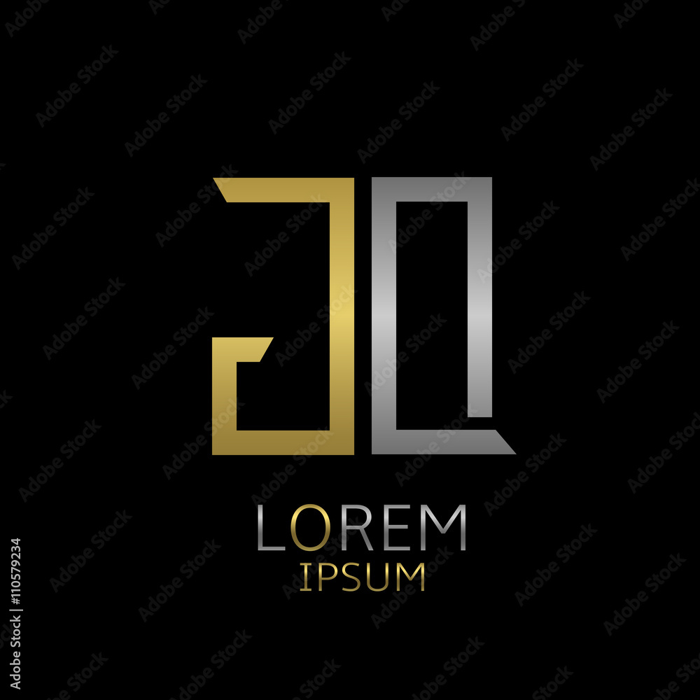 Fototapeta premium GQ letters logo