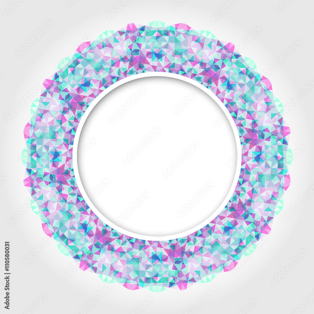 Abstract White Round Frame with Light Color Digital Border Abstract White Round Frame with Light Color Digital Border
