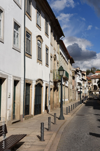 Street in the city center of Braganca, Tras-os-Montes, Portugal