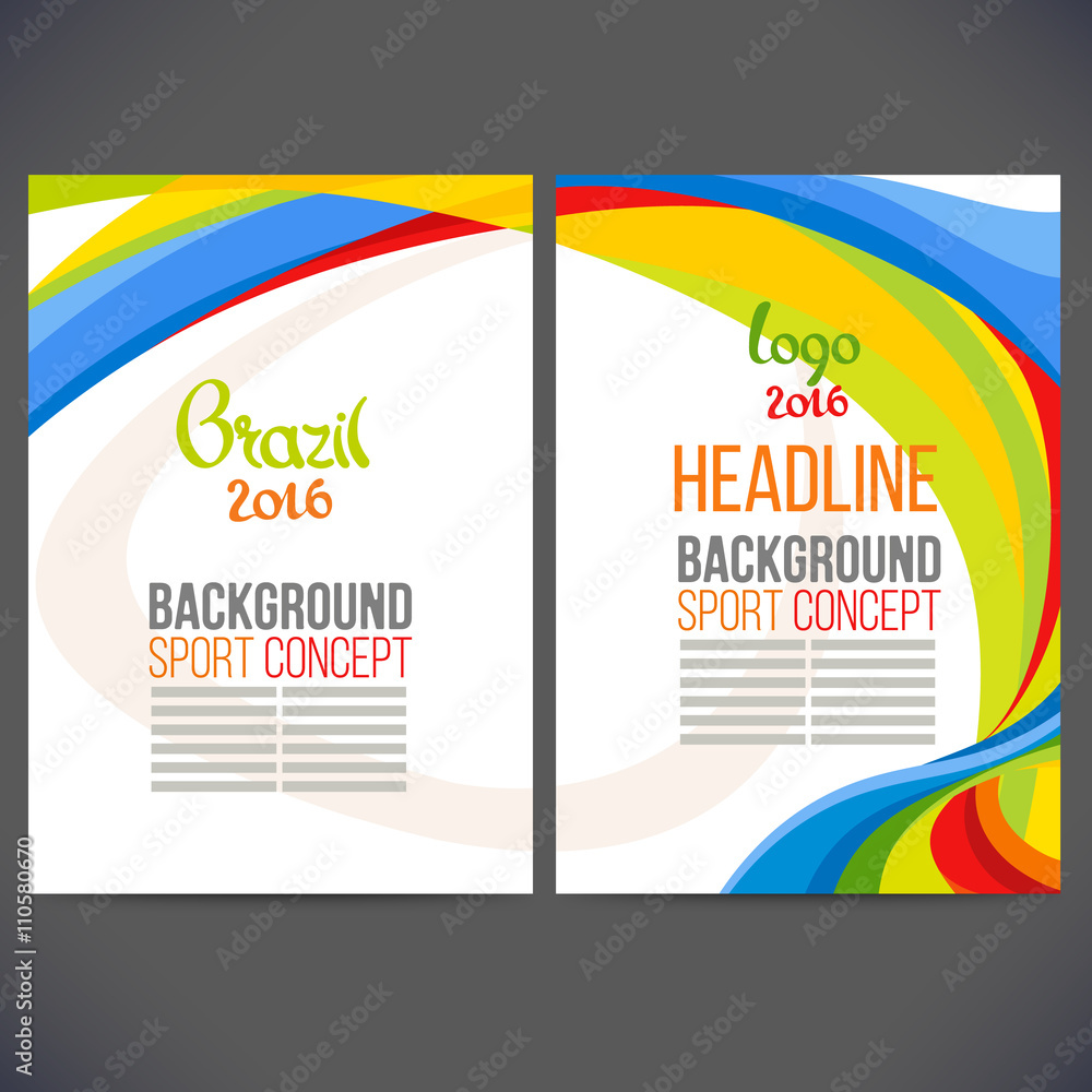 Naklejka premium Abstract vector template design, brochure