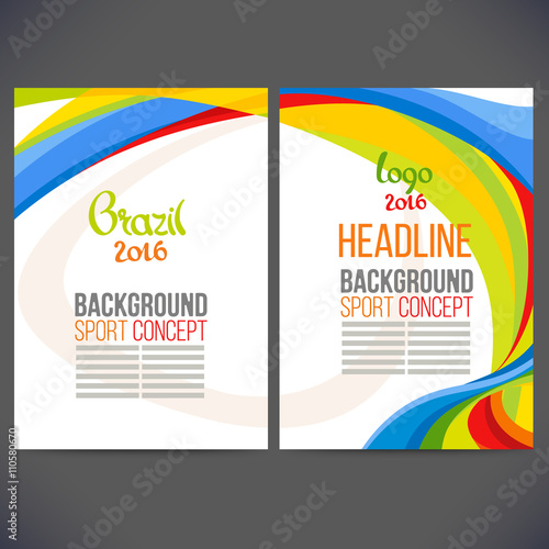 Abstract vector template design, brochure