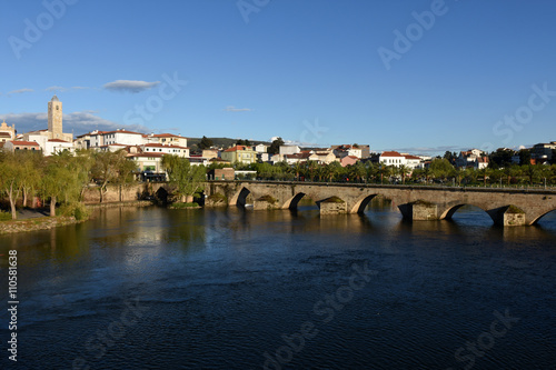 City and Romanesque bridge Mirandela, Tras-os-Montes.e Alto Douro, Portugal