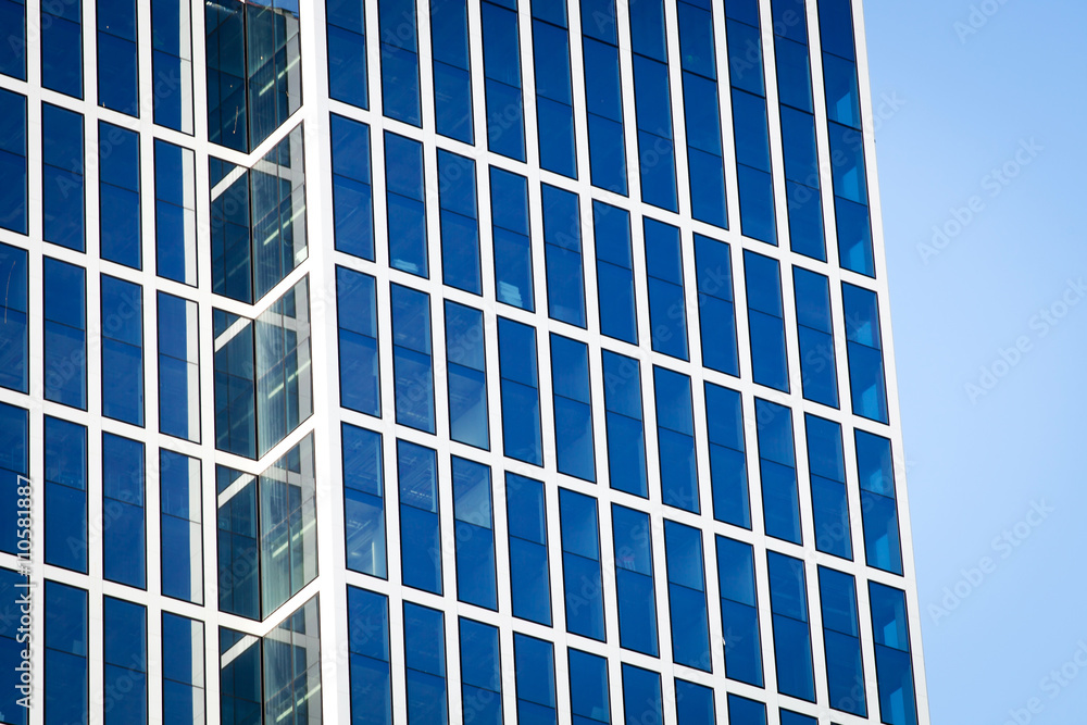 Finance Building with steel and glass Finance Building with steel and glass