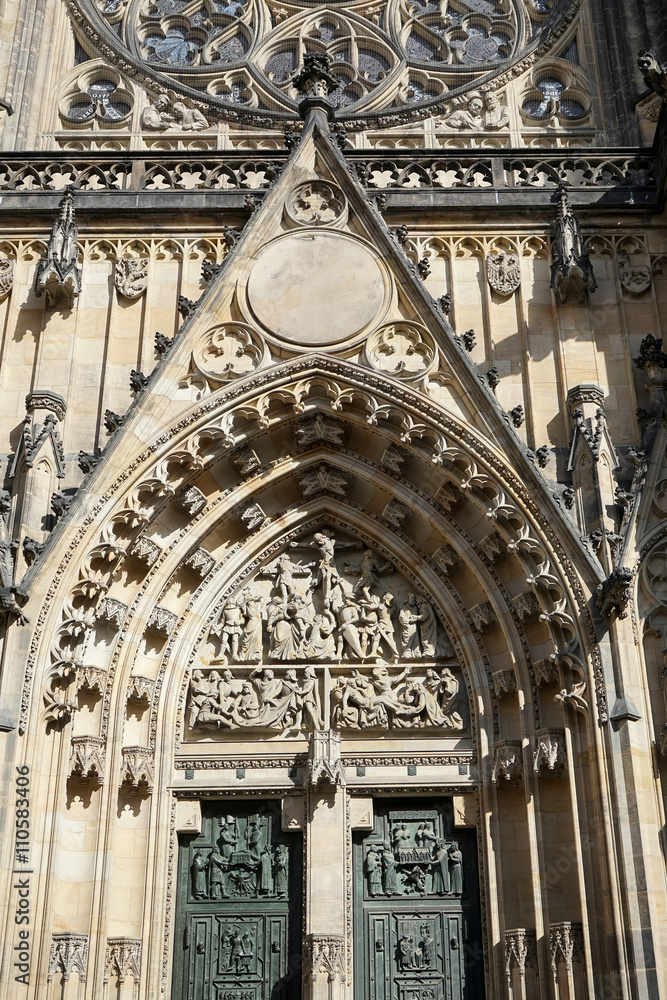 Doors of St Vitus Cathedral in Prague