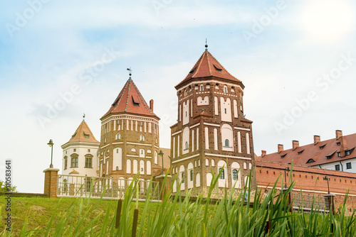 Medieval castle in village Mir in Belarus