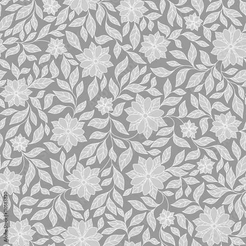 Floral drawn sketch background.
