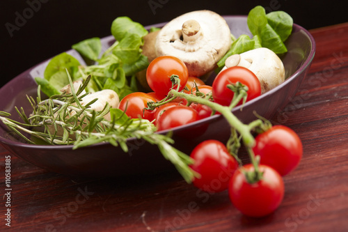 healthy eating fresh vegetables and fruits mushrooms