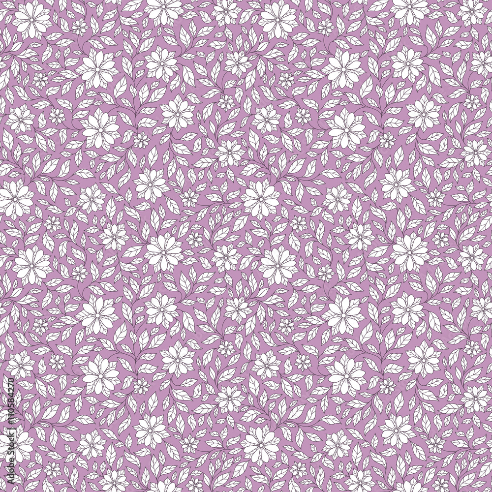 Vector illustration of seamless pattern with abstract flowers Vector illustration of seamless pattern with abstract flowers