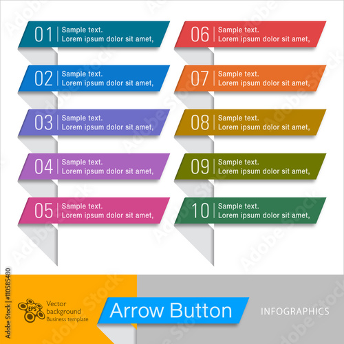 Infographic Vector Arrow Button