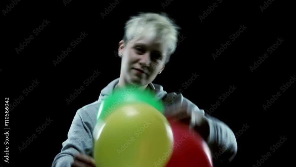 Unique women dancing with balloons
Unique women dancing with balloons