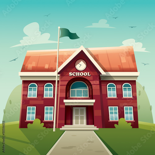 School building. Education.